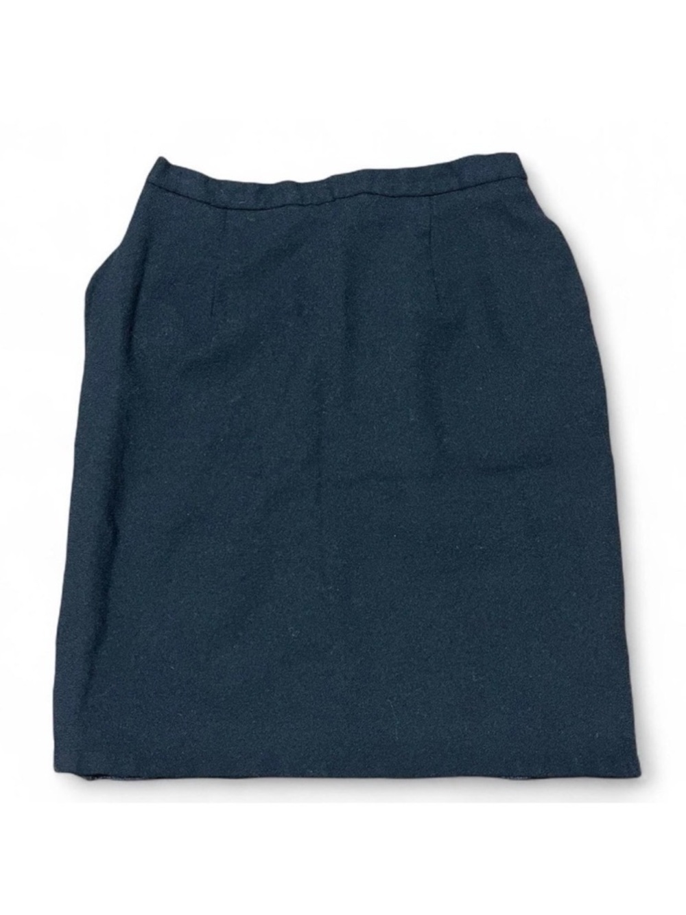 Vintage 100% Worsted Wool Black Mini Skirt Sz 10 Made in USA with pockets